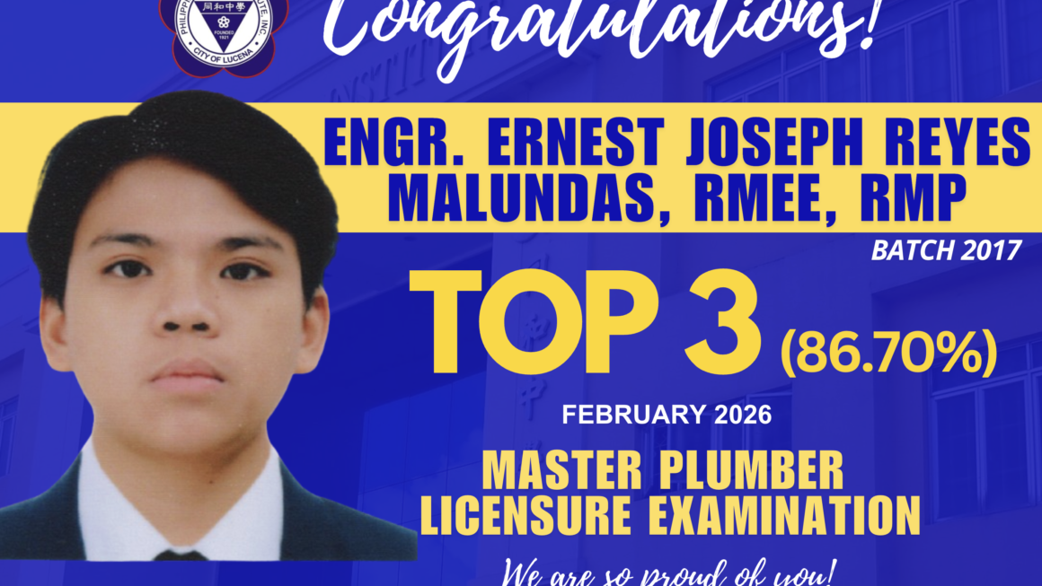 Huge congratulations to 𝐄𝐧𝐠𝐢𝐧𝐞𝐞𝐫 𝐄𝐫𝐧𝐞𝐬𝐭 𝐉𝐨𝐬𝐞𝐩𝐡 𝐑𝐞𝐲𝐞𝐬 𝐌𝐚𝐥𝐮𝐧𝐝𝐚𝐬, 𝐑𝐌𝐄𝐄, 𝐑𝐌𝐏 for placing 𝐓𝐎𝐏 𝟑 in the February 2026 𝐌𝐚𝐬𝐭𝐞𝐫 𝐏𝐥𝐮𝐦𝐛𝐞𝐫 𝐋𝐢𝐜𝐞𝐧𝐬𝐮𝐫𝐞 𝐄𝐱𝐚𝐦𝐢𝐧𝐚𝐭𝐢𝐨𝐧!